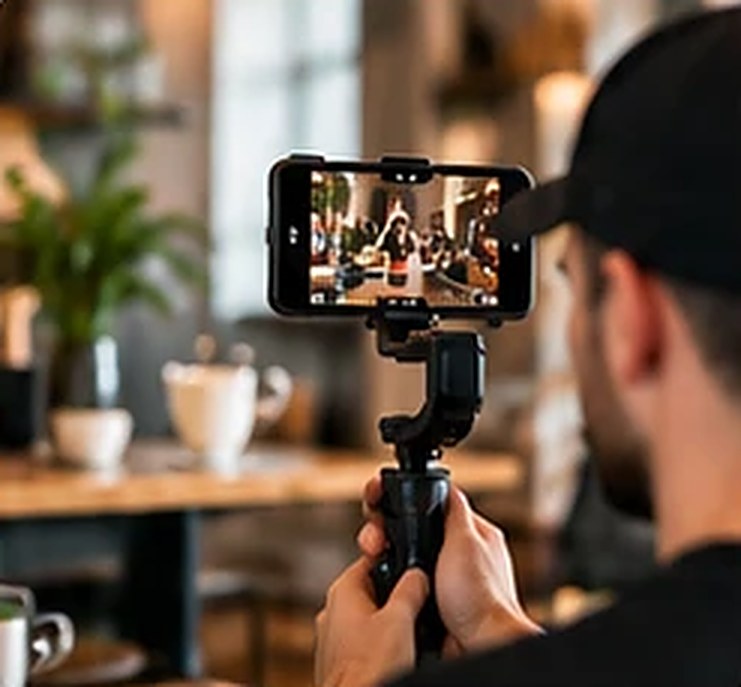 Riprese con telefono e stabilizzatore