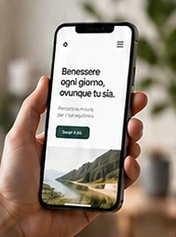 Un sito visto dal telefono